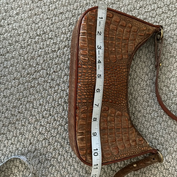 Brahmin Leather Pecan Shoulder Handbag‎ Croc Embossed - Picture 7 of 7